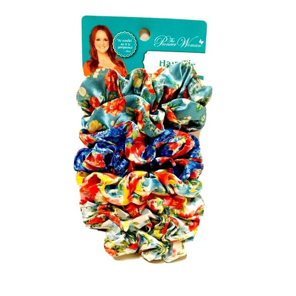 Pioneer Woman Hair Ties Pack of 8 Floral Scrunchie BRAND NEW MULTICOLOR - Picture 1 of 8